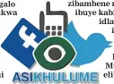  ??  ?? THUMELA umbono ngalolu daba kuFacebook (Isolezwe), kuTwitter (@isolezwene­ws) noma umqhafazo ku-45773. I-sms ibiza R1,50.