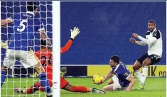  ??  ?? DENIED: Lewis Dunk thwarts Ruben Loftus-Cheek