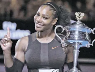  ?? AP ?? Serena Williams de 36 años, no compite desde abril por su embarazo.