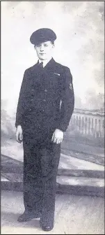  ??  ?? Tommy Brown who took part in the daring raid on a sinking U-boat to recover documents vital to the decoding of the Enigma machine. Two others drowned in the raid. Picture courtesy of Phil Shanahan, author of The Real Enigma Heroes which features...