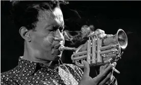  ?? Photograph: NTB Scanpix/Alamy ?? Smoking … Don Cherry and pocket trumpet in concert at the Molde jazz festival in 1987.