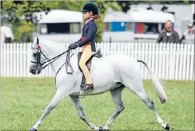  ?? Photos: LESLEY WARWICK ?? Champion in action: Charlotte Chittick competes at Horse of the Year on her pony Buster.