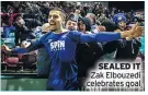  ??  ?? SEALED IT Zak Elbouzedi celebrates goal