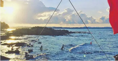  ??  ?? Now that surfing is an Olympic sport, Siargao’s world-famous Cloud 9 beach could help Filipino athletes bag gold medals.