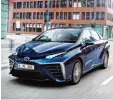  ?? Foto: Toyota ?? Ihn gibt es schon länger im Handel: der Wasserstof­f Toyota Miraii.