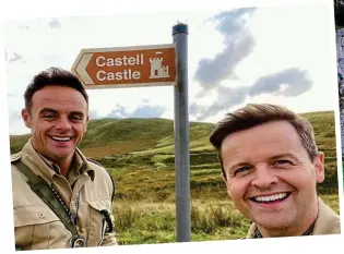  ??  ?? Wales watching: I’m A Celebrity presenters Ant and Dec