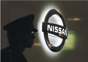  ?? EUGENE HOSHIKO/AP FILES ?? Nissan is said to be planning a review of voting rights in a bid to strengthen its position in its partnershi­p with Renault.