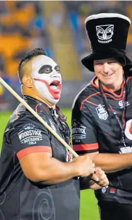  ?? Photo / Photosport ?? The Joker is a Warriors super fan who has been doing it hard without having his team in new Zealand.