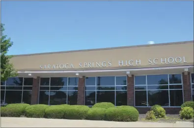  ?? MEDIANEWS GROUP FILE PHOTO ?? Saratoga Springs High School is located at 1 Blue Streak Blvd. in Saratoga Springs.