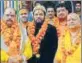  ?? HT PHOTO ?? Prince Yakub Habeebuddi­n Tucy visited the makeshift temple in Ayodhya.