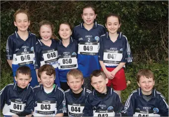  ??  ?? Taking part in the Cumann na mBunscol Cross-Country even at Caherslee GAA Grounds were Cathal Byrne, Cillian Finucane, Ross O’Neill, Fionn Byrne, Dan O’Neill, Aisling O’Connor, Caoimhe O’Sullivan, Sarah Neville, Chloe Higgins and Clodagh Heaphy