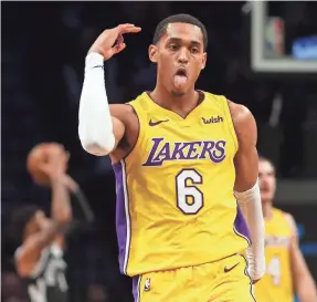  ?? BRAD PENNER/USA TODAY SPORTS ?? The Lakers likely are looking to deal point guard Jordan Clarkson but could have trouble finding a trading partner.