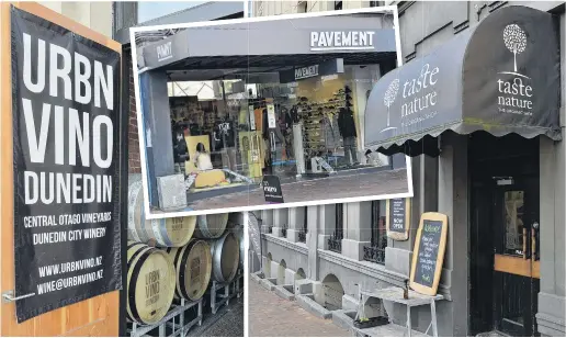  ?? PHOTOS: ODT FILES ?? Urbn Vino, Pavement and Taste Nature were three of the businesses that got involved with digital marketing students at the University of Otago.