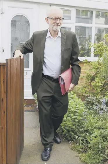  ??  ?? Jeremy Corbyn heads for the NEC meeting clutching a folder of ‘EU issues’