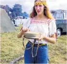  ?? Picture: ANNIE BIRCH PERSONAL COLLECTION/ AFP PHOTO ?? SHARING THE LOVE: Annie Birch is pictured at the Woodstock Music Festival during the weekend of August 15-18 in 1969