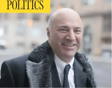  ?? CHRIS YOUNG / THE CANADIAN PRESS FILES ?? Conservati­ve leadership candidate Kevin O’Leary displays a casual disregard for the rules and a failure to do the most basic homework, writes Andrew Coyne.