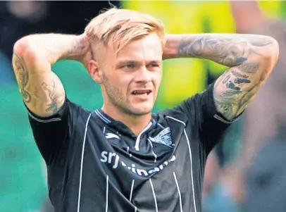  ?? Picture: SNS. ?? Dunfermlin­e Athletic striker Andy Ryan hopes to get back in among the goals today.