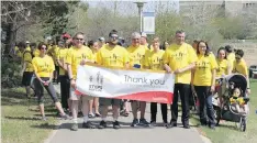  ?? SUPPLIED PHOTO ?? The Steps for Life fund-raising walk will take place Sunday, May 6 in Regina and Saskatoon. Regina participan­ts should meet in Wascana Park, at the Lakeshore Park Totem Pole. Registrati­on opens at 10 a.m. and opening remarks begin at 11:15 a.m....