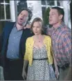  ??  ?? Ike Barinholtz, Leslie Mann and John Cena in a scene from “Blockers”