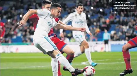  ?? /EFE ?? Lucas Vázquez marcó doblete para el Real Madrid.