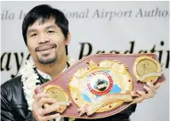  ?? AFP ?? Manny Pacquiao, campeón mundial wélter de la OMB.