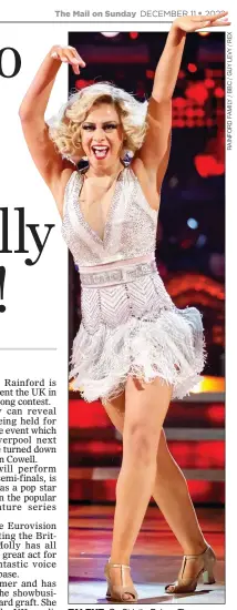  ?? ?? TALENT: On Strictly. Below: The young Molly was always singing, says her mum