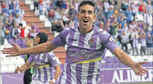  ??  ?? CITA CON EL GOL. Jaime Mata ha destapado su esencia goleadora esta temporada en Valladolid.