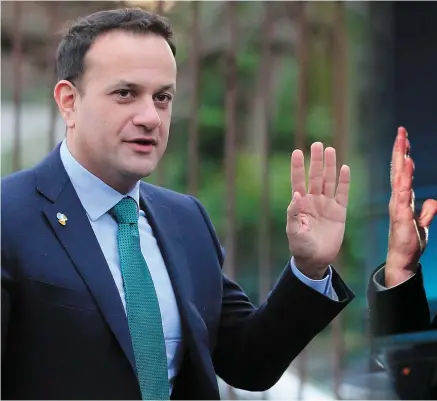  ??  ?? Perception: Leo Varadkar and Micheál Martin both have valid grounds to not stay at home but are afraid of facing a bit of criticism