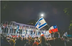  ?? (Denise Portugueis) ?? A PRO-ISRAEL rally takes place in Santiago, the capital of Chile, in November.