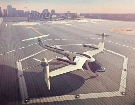  ?? UBER ?? Uber has announced ambitious plans and 2023 projection dates for revolution­ary air taxis.