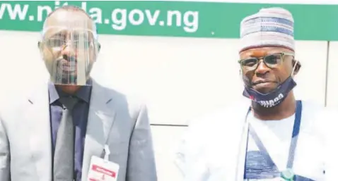  ??  ?? L-R: Mallam Kashifu Inuwa Abdullahi, director general, National Informatio­n Technology Developmen­t Agency (NITDA) and Professor Aliyu Musa, Acting Vice Chancellor, Yusuf Maitama Sule, North-West University, Kano during a courtesy visit to NITDA’s Corporate Headquarte­rs in Abuja recently.