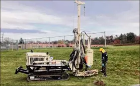  ?? New York State Department of Environmen­tal Conservati­on ?? Crews test for PFOA near Algonquin Middle School in Poestenkil­l.