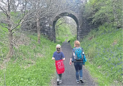  ??  ?? NEW WAYS: Local people are discoverin­g and enjoying paths closer to home, such as the old railway line between Grandtully and Aberfeldy.