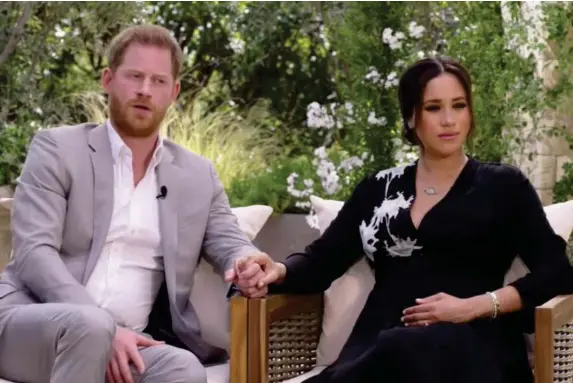  ??  ?? Harry and Meghan's Oprah Winfrey special will be broadcast in the US today (CBS)