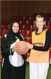  ?? Ready, set, go: Lina AlMaeena with Ambassador Dominique Mineur of Belguim. ??