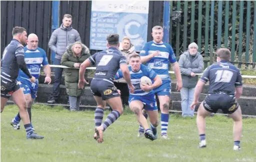  ?? Brennan Nield ?? Action from Mayfield’s win against Egremont Rangers on Saturday