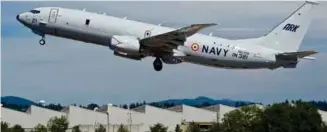  ??  ?? Indian Navy’s P-8I maritime reconnaiss­ance and anti-submarine aircraft