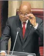  ?? Picture: RUVAN BOSHOFF ?? UNDER FIRE: Jacob Zuma addresses the NCOP