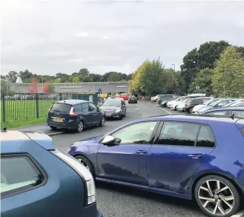  ?? Picture: Submitted ?? Parking has been an issue outside Grangefiel­d School in Bishop’s Cleeve