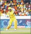  ??  ?? Chennai Super Kings cricketer MS Dhoni (right), plays a shot during the 2018 Indian Premier League (IPL) Twenty20 cricket match between Sunrisers Hyderabad and Chennai Super Kings at the Rajiv Gandhi Internatio­nal Cricket Stadium in Hyderabad on April...