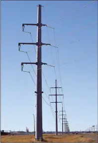  ?? NEWS PHOTO EMMA BENNETT ?? City council will receive a report Tuesday that details the final constructi­on schedule and budget for powerline reinforcem­ent in the city. A committee heard last week that the five-year effort should be complete in the fall, but could cost $12 million...