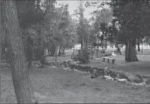  ??  ?? Lining the Mill Creek course with fieldstone­s, left, created an attractive but most unnatural look in the park.