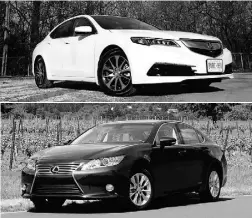  ?? JohnLeBlan­c/ Driving ?? The 2015 Acura TLX, top, and 2014 Lexus ES 350.