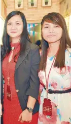  ??  ?? Christine Joy Mariano and Lyka Elaine Sigua.