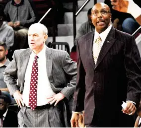  ??  ?? Mississipp­i State head men’s basketball coach Ben Howland, left, looks forward to the start of practice on November 25. (Photo by Jason Cleveland, SDN file)