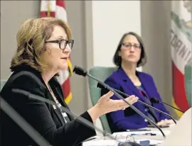  ?? Rich Pedroncell­i Associated Press ?? ASSEMBLYWO­MAN Eloise Reyes, left, during Tuesday’s hearing questioned the independen­ce and impartiali­ty of an HR staff that’s hired by the Assembly.