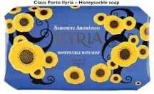  ??  ?? Claus Porto Ilyria – Honeysuckl­e soap