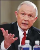  ?? The Associated Press ?? Attorney General nominee Jeff Sessions testifies before a Senate committee.