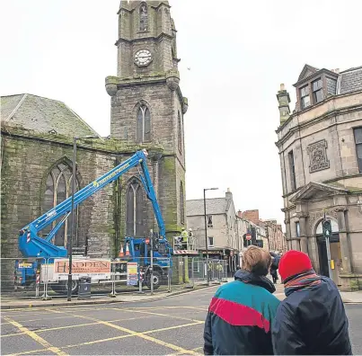  ?? Picture: Fraser Band. ?? Refurbishm­ent work begins on St Paul’s Church.