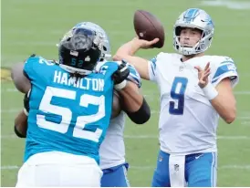  ?? SAM GREENWOOD/ GETTY IMAGES ?? Matthew Stafford is expected to start Sunday.